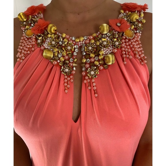 Jovani Evening Gown with Embellished Neckline Pink - Picture 3 of 3